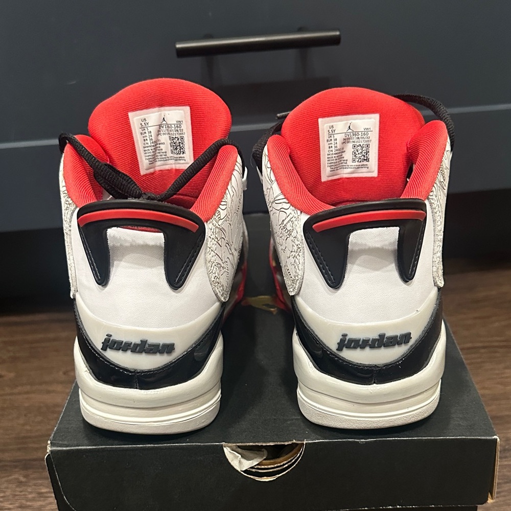 Jordan Kids Sneakers - Black, Red, White Design - Picture 5 of 7